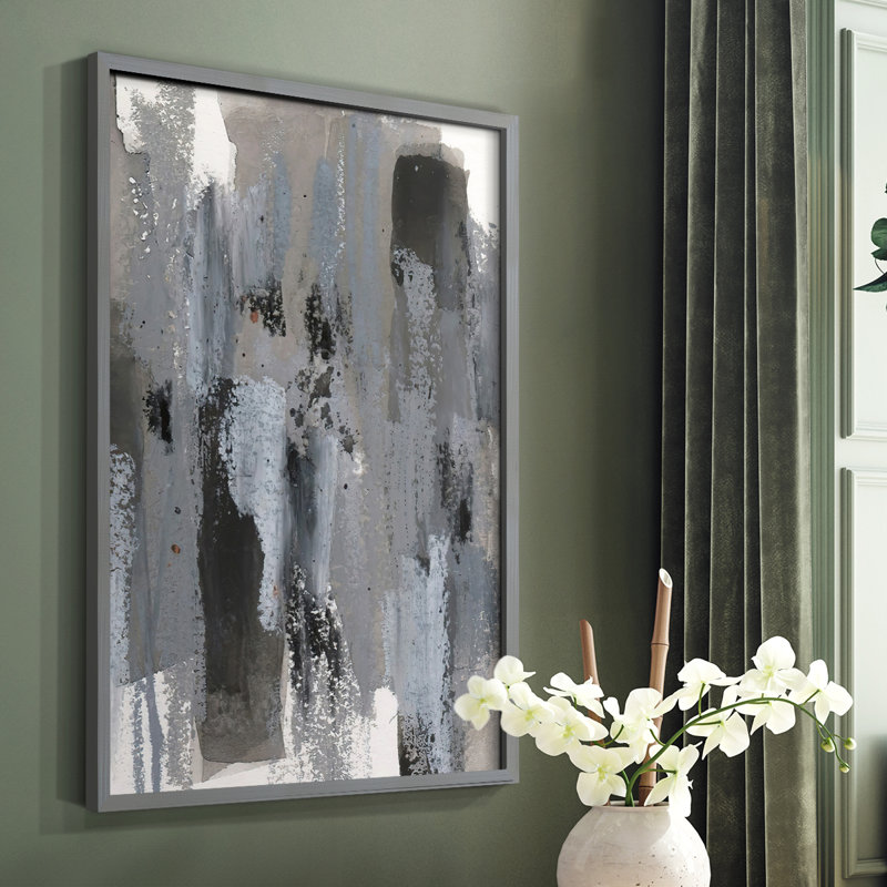 «Loft Pastel IV», reproduction encadrée - bois massif, Gris, H 10 po x l 8 po