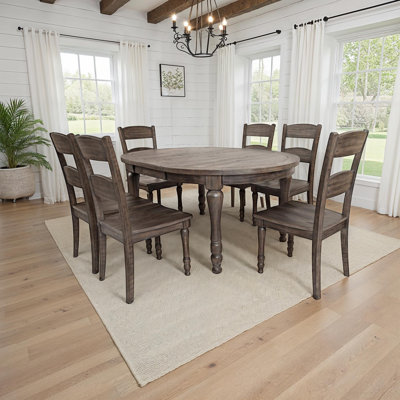 Westhoff Person Extendable Solid Wood Dining Set Barnwood
