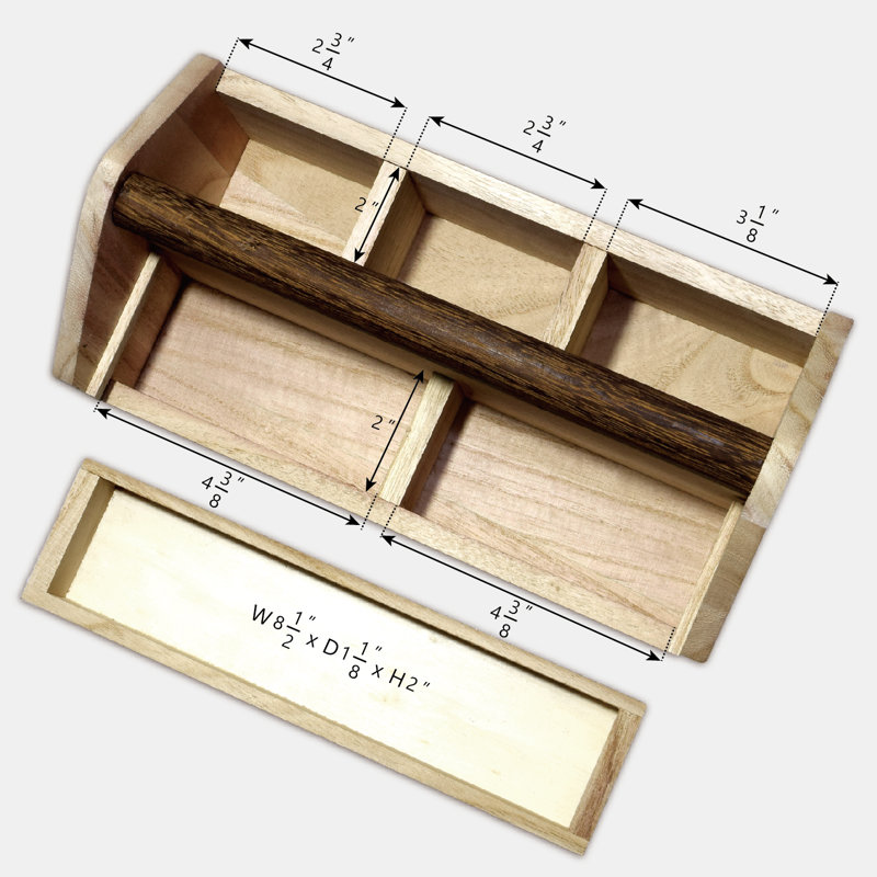 Boîte à outils en bois 10,5 po Achillea