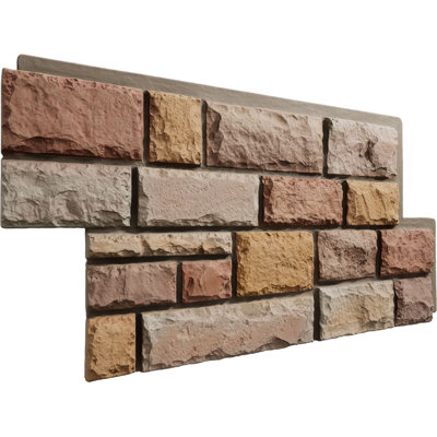 Panneau de faux pierre EverStone Regal, l 47 3/4 po x H 24 3/4 po x P 1 3/4 po, couleur Charleston