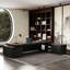 Bureau de luxe moderne en forme de L en brun foncé-1519138685