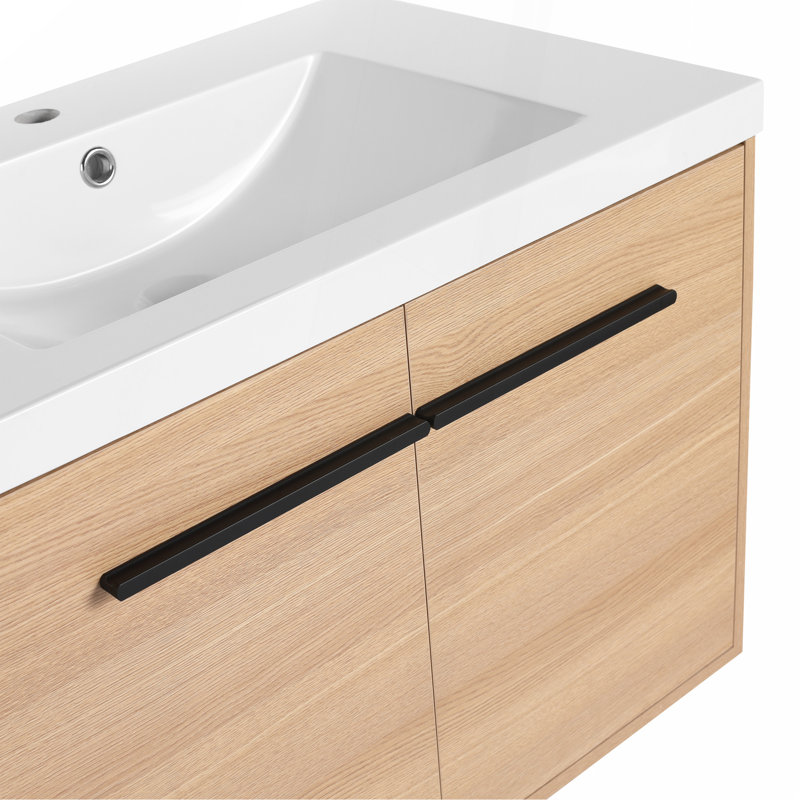 Ensemble de meuble-lavabo 30 po avec lavabo à poser en résine, 2 portes