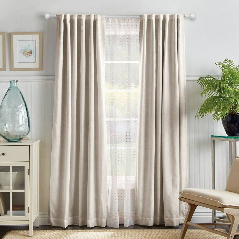 Tringle à rideaux simple Adeliza, l 84 po à 120 po, Blanc lustré