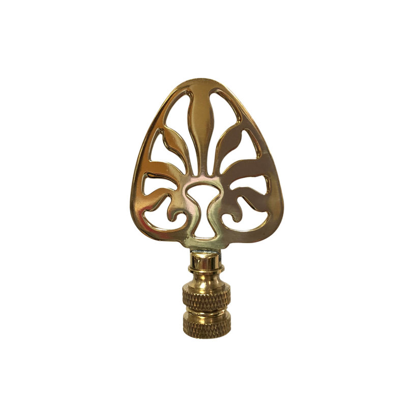 Faîteau de lampe filigree pour soleil ascendant, Laiton poli