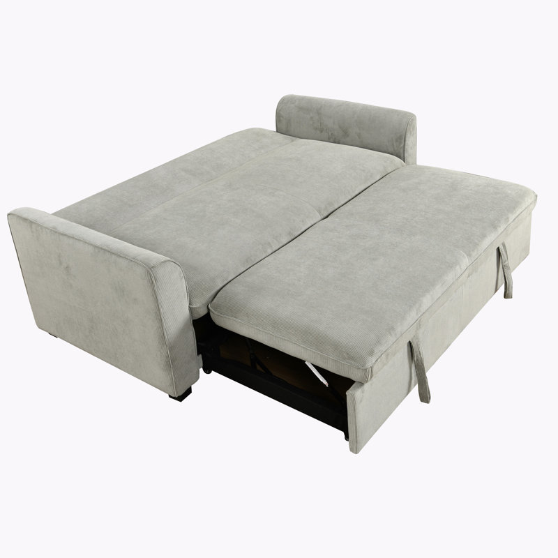 Tekeyla 78'' Firm Square Arms Sleeper Sofa 3 in 1 Convertible  Queen Size Sleeper Sofa Bed with Pull Out Bed