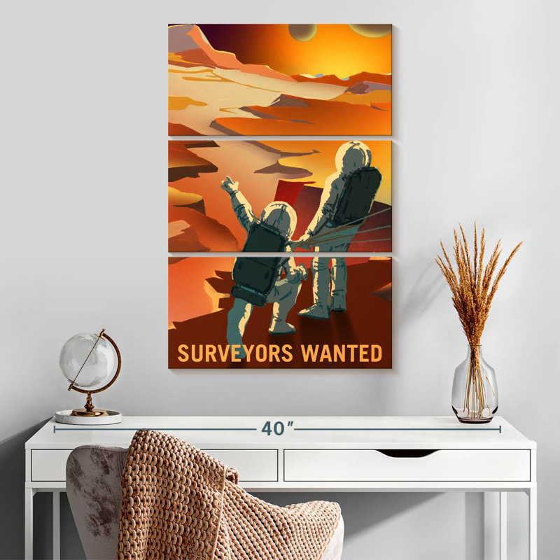 Oberle Mars Explorers Wanted Poster IV, 32" H x 20" W