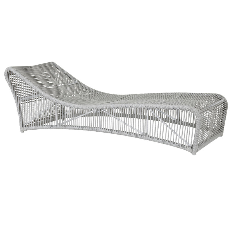 Miami Cushionless Chaise, Gray