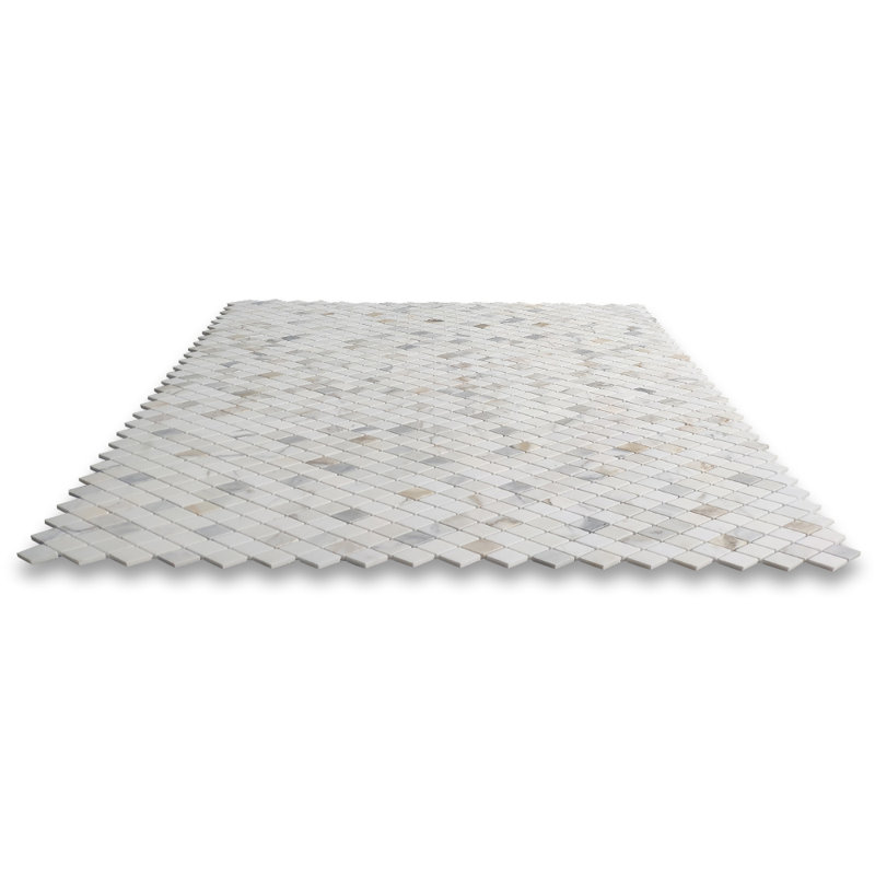 Calacatta 12" x 12" Marble Mosaic Tile, LIght Gray