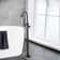 2 Handle Floor Mounted Freestanding Tub Faucet with Handheld Shower