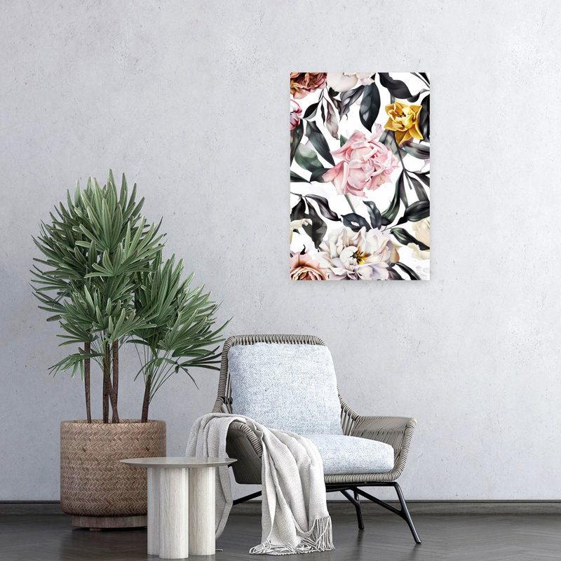 Art mural discret, élégant et délicat classique, H 24 po x l 16 po