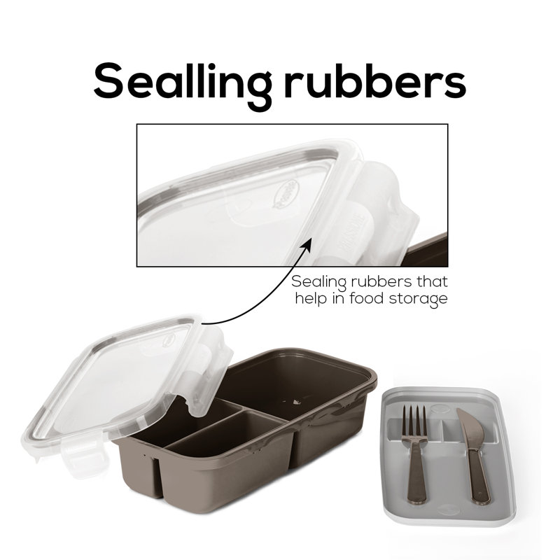 Clydell 40,57 oz. Contenant alimentaire, Gris