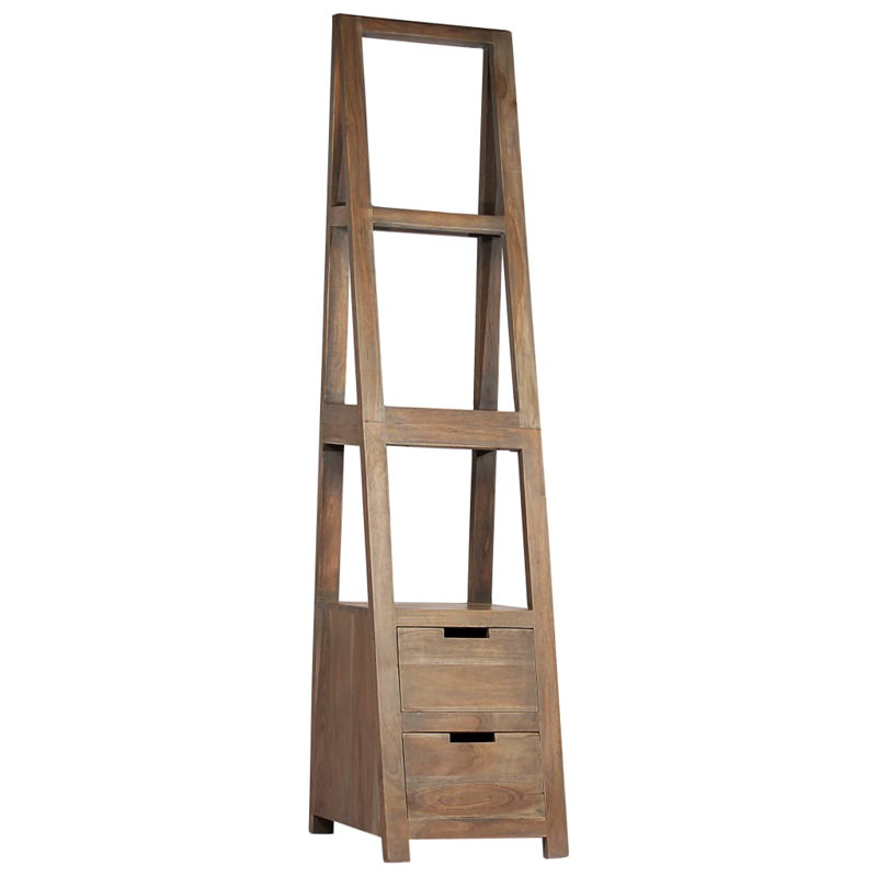 Furlow 175cm H x 40cm W Ladder Bookcase, Grey