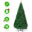 Arbre de Noël artificiel à charnière en PVC avec support en métal, vert-931442036