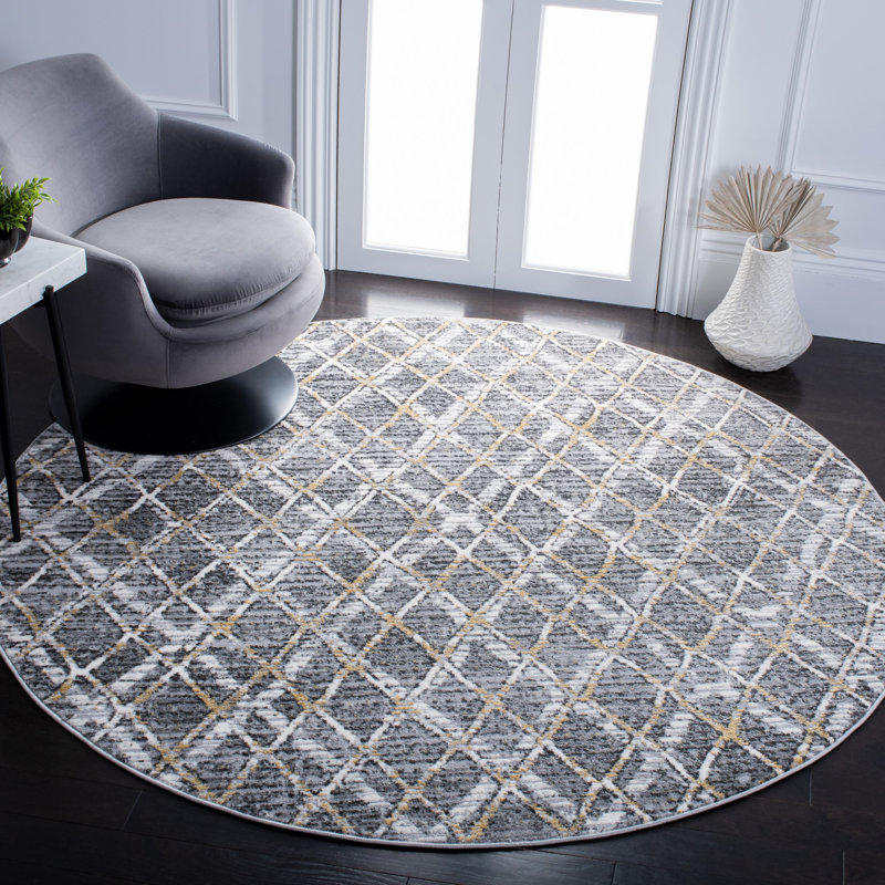 Weimer Performance Geometric Rug, Round 6'7"