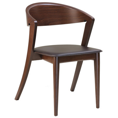 18'' H Genuine Leather Upholstered Side Chair