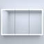 48 po Armoire à pharmacie rectangulaire en aluminium argenté l 30 po x H 30 po avec miroir, horloge, tablettes réglables, charnières silencieuses, affichage automatique de l'heure / température, lumières à intensité variable, - fonction de brouillard, automatique-1174076672