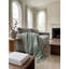 Breezy Blue Cozy Cotton Boucle Throw with Fringe-1803738120