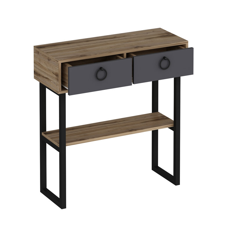 Console Table Haig, Dark Oak/Antihracite