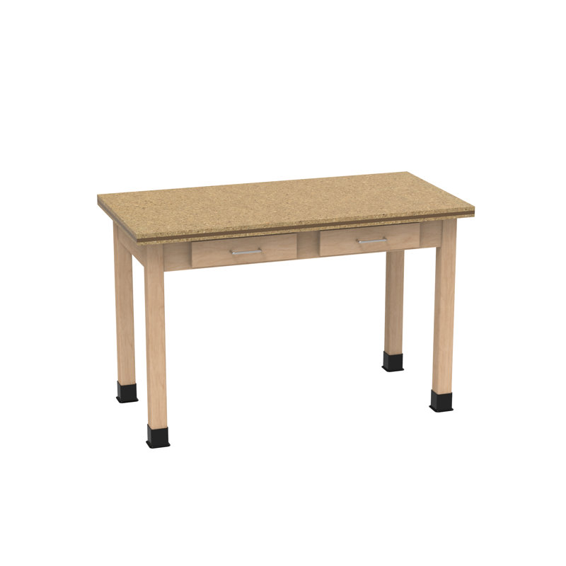 Série de tables à tablier à tiroirs PerpetuLab avec différentes options de plateau et de taille, H 30 po x l 60 po x P 21 po