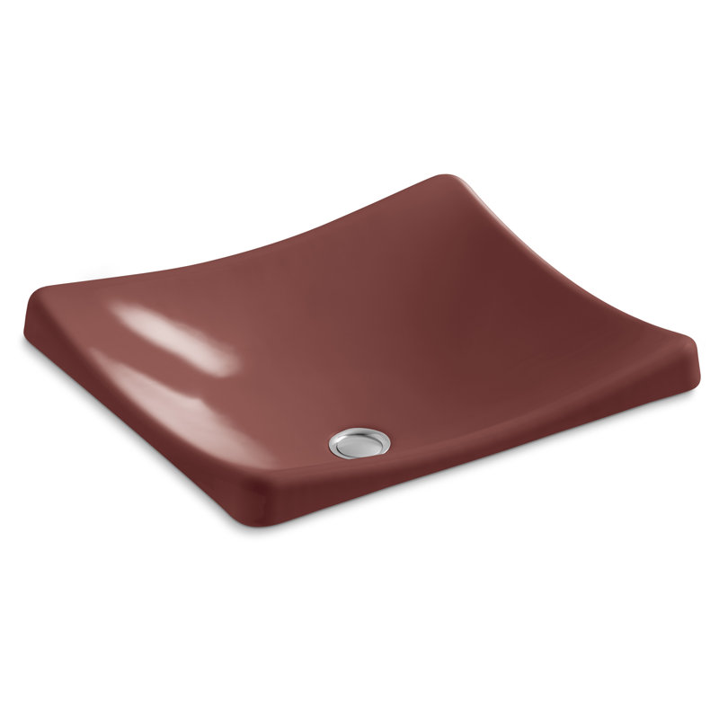 DemiLav Metal Specialty Vessel Bathroom Sink, Roussillon Red
