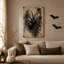 Art mural rétro sur toile araignée noire et Halloween-710215348