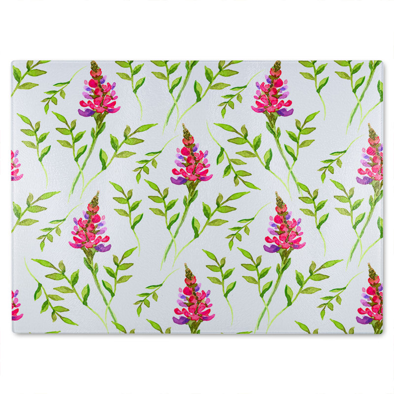 Leaves Glass Chopping Board