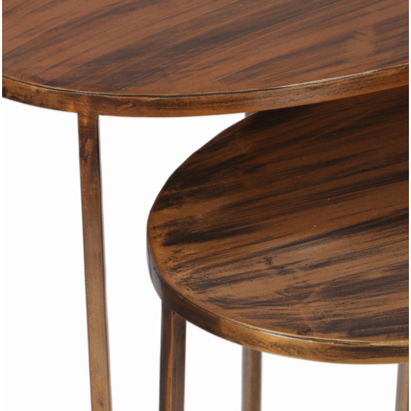 Ensemble de 2 tables gigognes