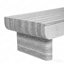 Table basse en bois gris - tiroir cannelé, Mid-Century moderne - gris