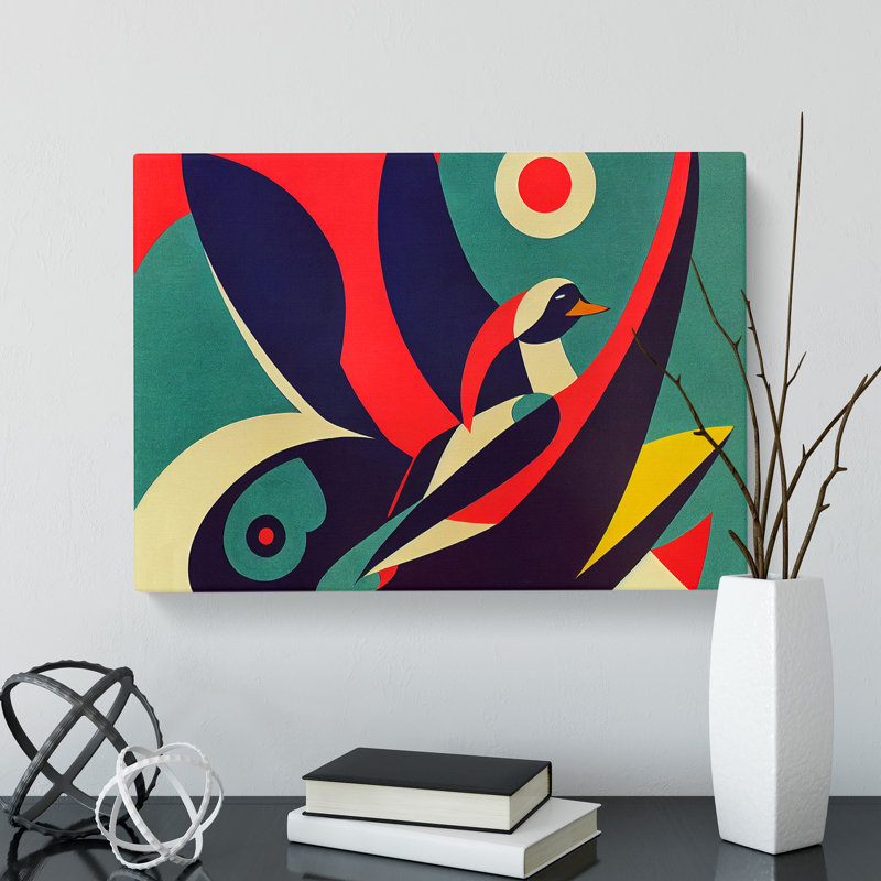 Swan Abstract Art Vol.2 - Wrapped Canvas, 35cm H x 50cm W x 3cm D