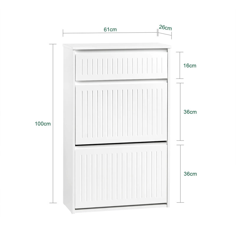 Shoe Storage Cabinet, White