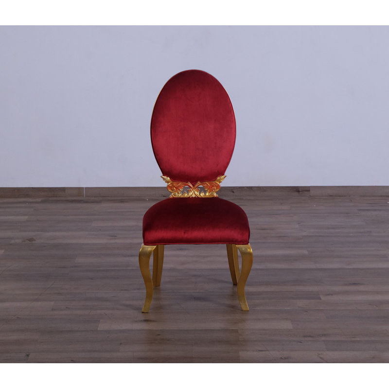 Luxor Upholstered Dining Chair, Red Burgundy