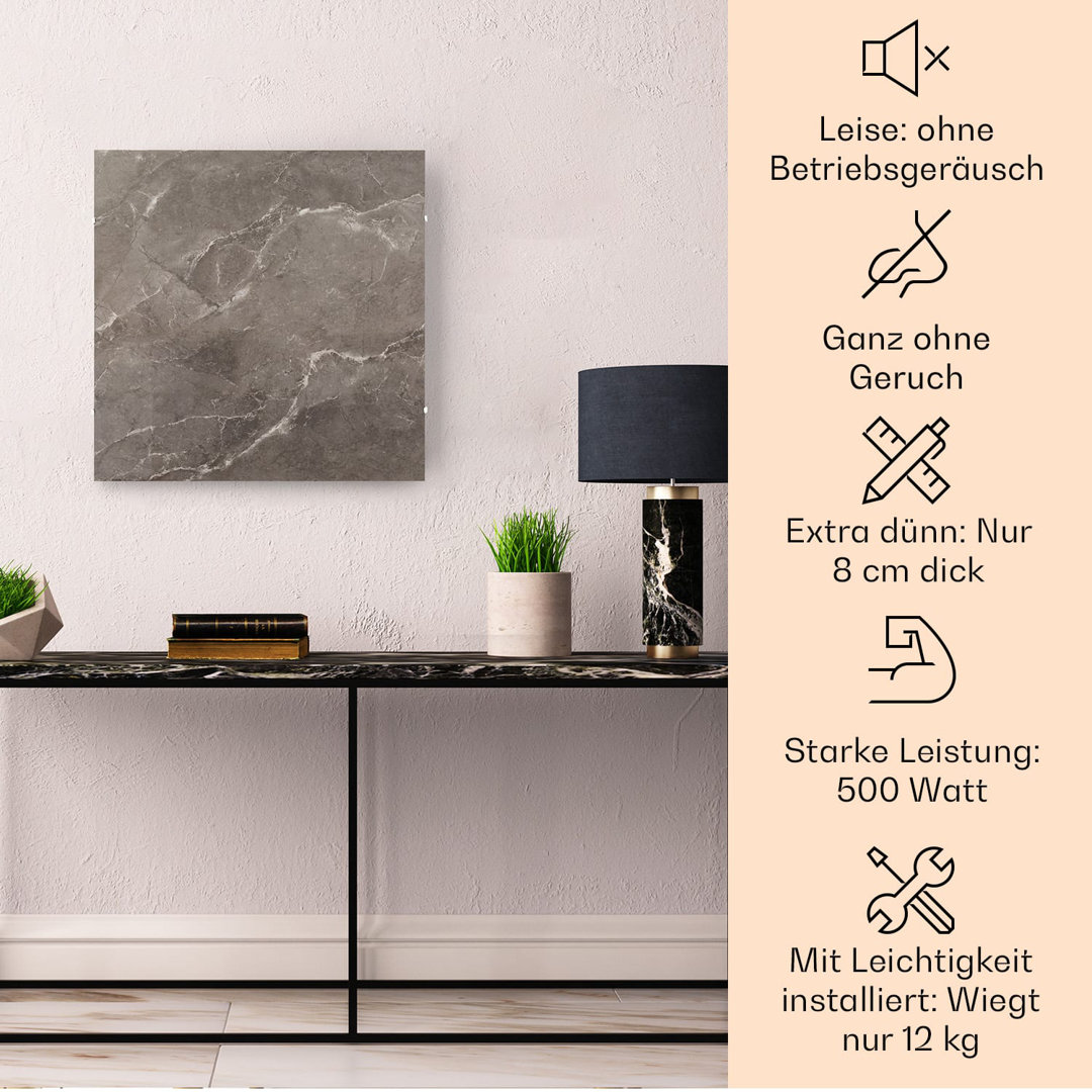 Wonderwall Santorini Smart Infrarot-Heizung 60x60cm 500W Timer IP24