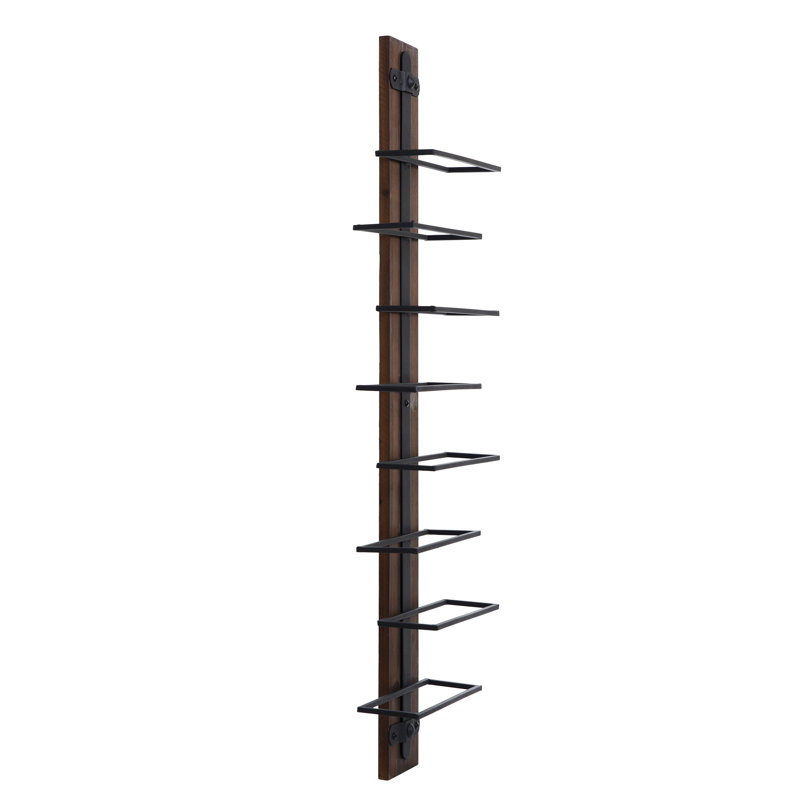 8 - Bottle Wine Bottle Rack in Black and Brown