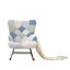 Chaise berçante rembourrée en molleton et patchwork Teddy