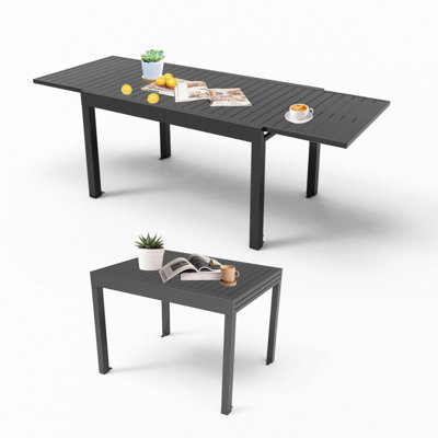 Aluminum Patio Extendable Dining Table 35"- 71"(Only Table)