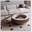 39.37 Inch Round Coffee Table With Storage, Solid Wood Veneered Modern Accent Tea Table For Living Room, Bedroom, Apartment Or Office-2057566061