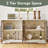 Armoney 63" W Farmhouse Wood Sideboard with Glass Doors and Adjustable Shelves, White-1550988498