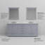 Meuble-lavabo double l 80 po x P 22 po et miroirs 30 po Dukes-2136935809
