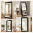 Irregular Wavy Full Length Mirror with Flannel Wrapped Frame-1980816781-1980816785