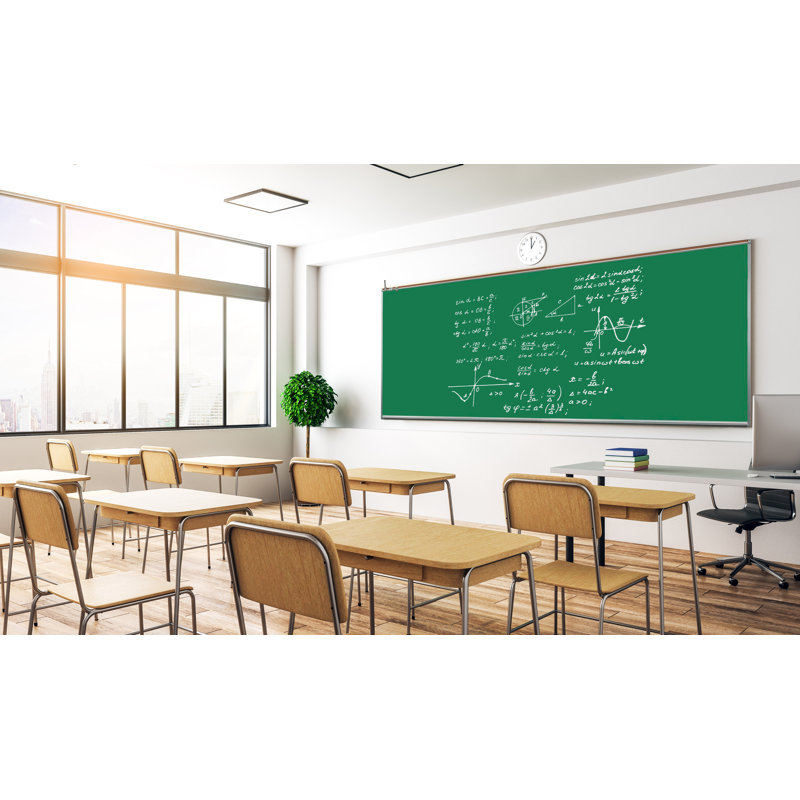 Large Green Magnetic Chalkboard with Aluminum Frame