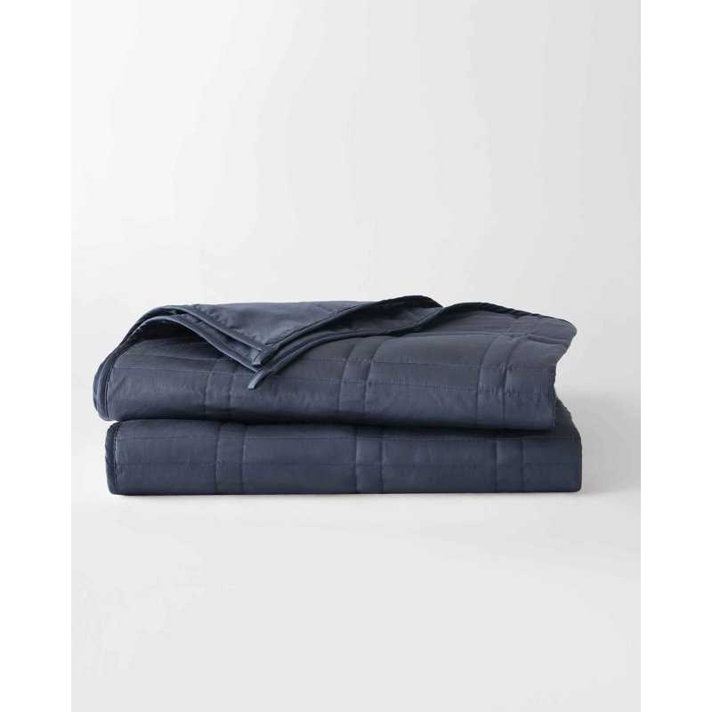Baloo Living Cool Cotton Weighted Blanket, Throw, Navy