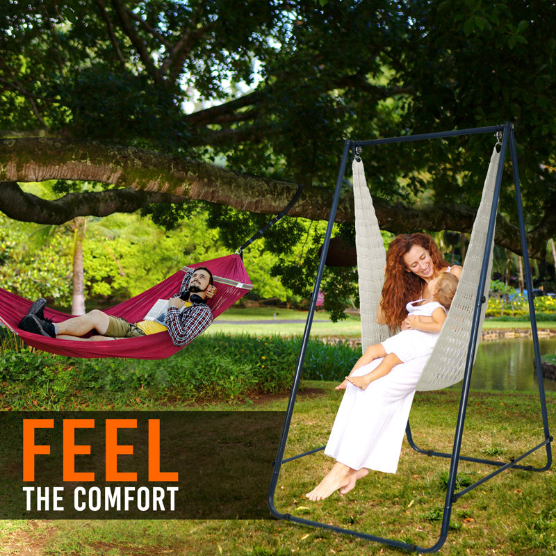 2 Person Classic Hammock with Stand, Blue