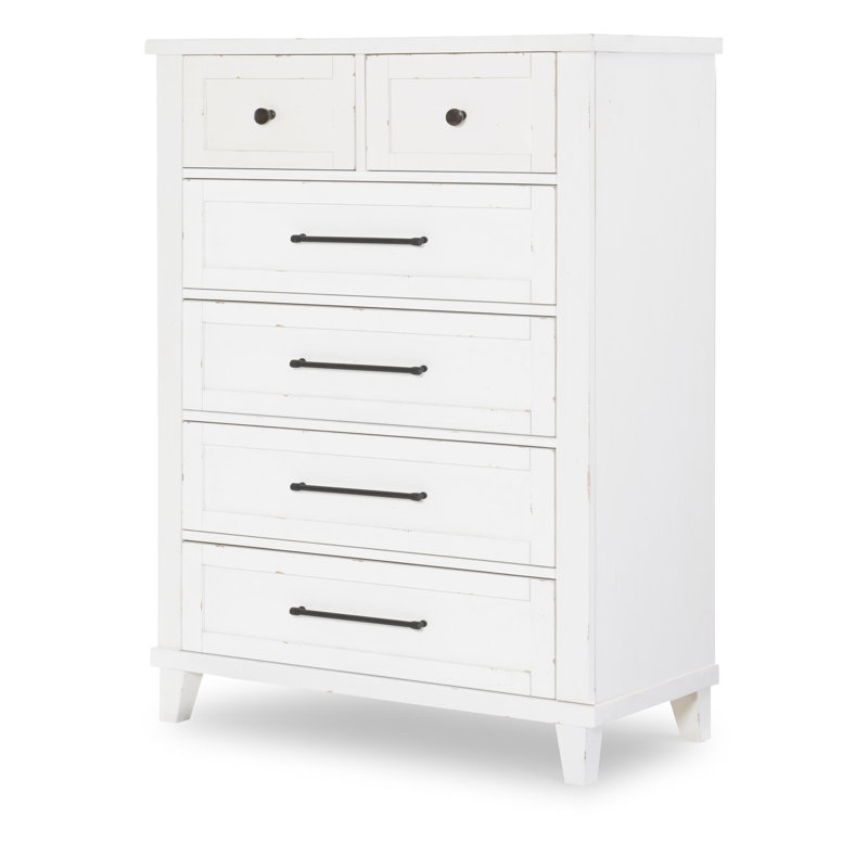 Commode XXX et Ooo (5 tiroirs), Blanc