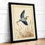 Heron in Flight Botanical - Framed Print-410585144-410585145