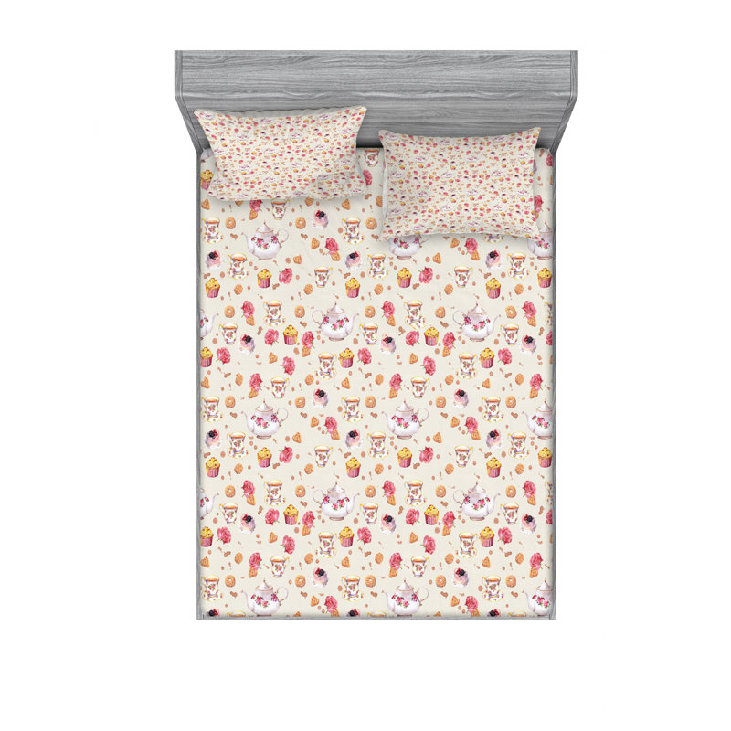 Microfiber Sheet Set, Queen Sheet Set with Fitted Sheet