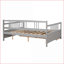 Lit de jour double en bois de pin avec 2 tiroirs gris multifonctionnel pour les petits espaces de vie-246936860-246936851