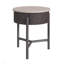 Ensemble de tables d'appoint 2 pièces en blanc et brun-table basse et table de bout, table de bout