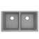 Host 33-Inch Wide x 9.5-Inch Deep Undermount Granite Double Bowl Kitchen Sink