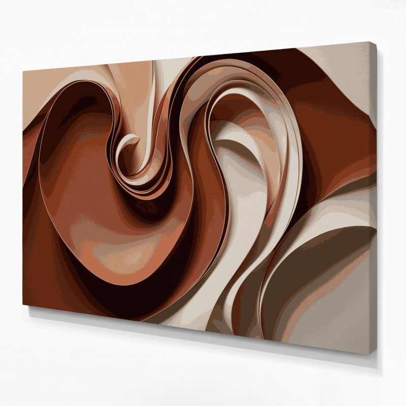 Gradient Abstract 10 Brown Canvas Wall Art, 12" H x 18" W