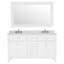 Ensemble de meuble-lavabo de salle de bain double 61 po avec miroir Carrasquillo-1506440444